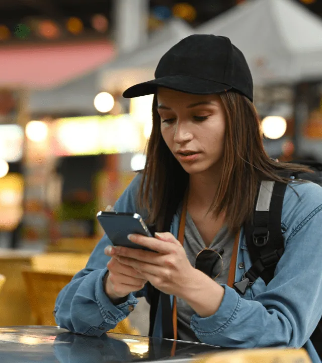 Young Woman Messaging