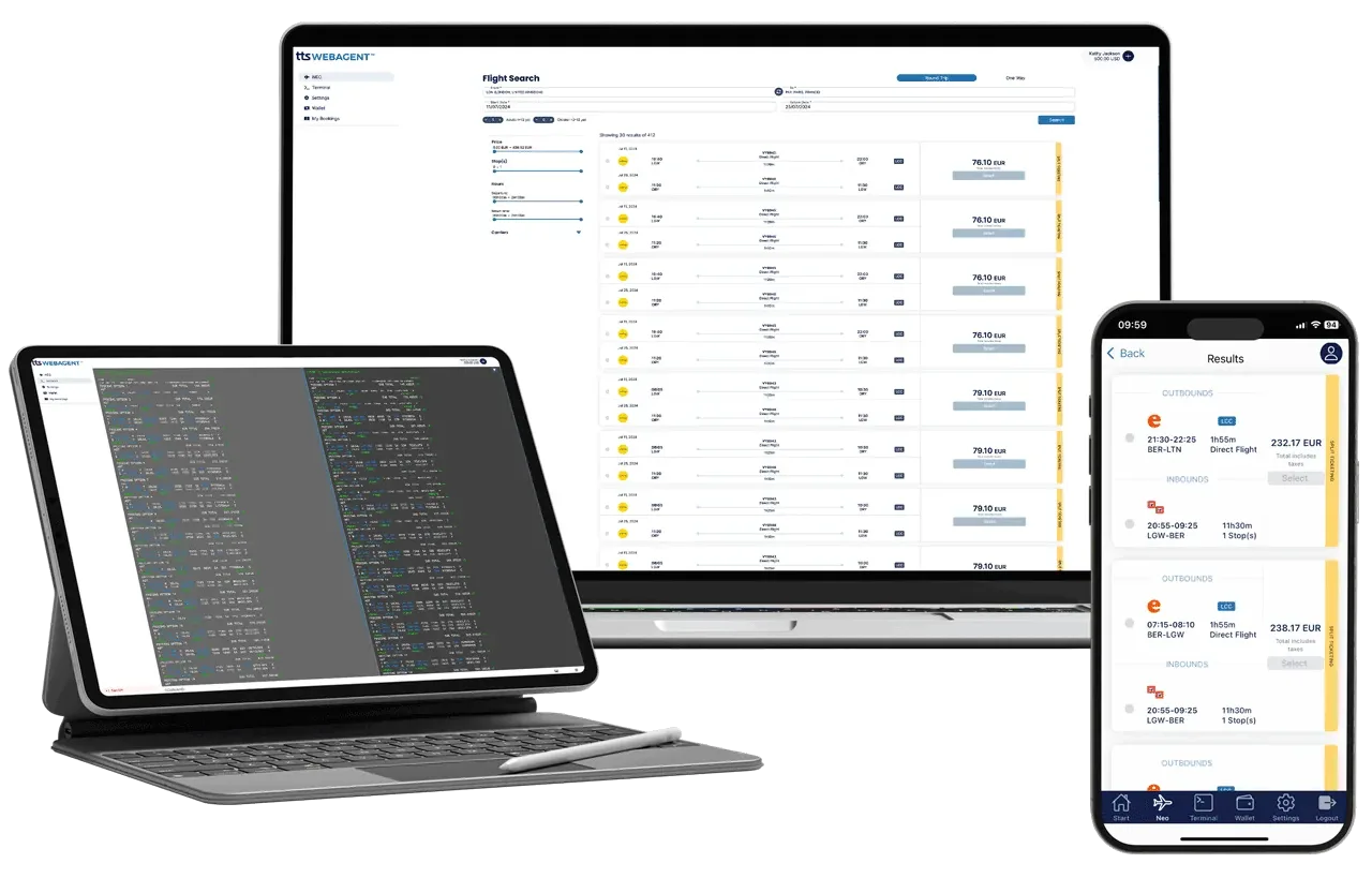 TTS WebAgent on desktop, tablet and mobile